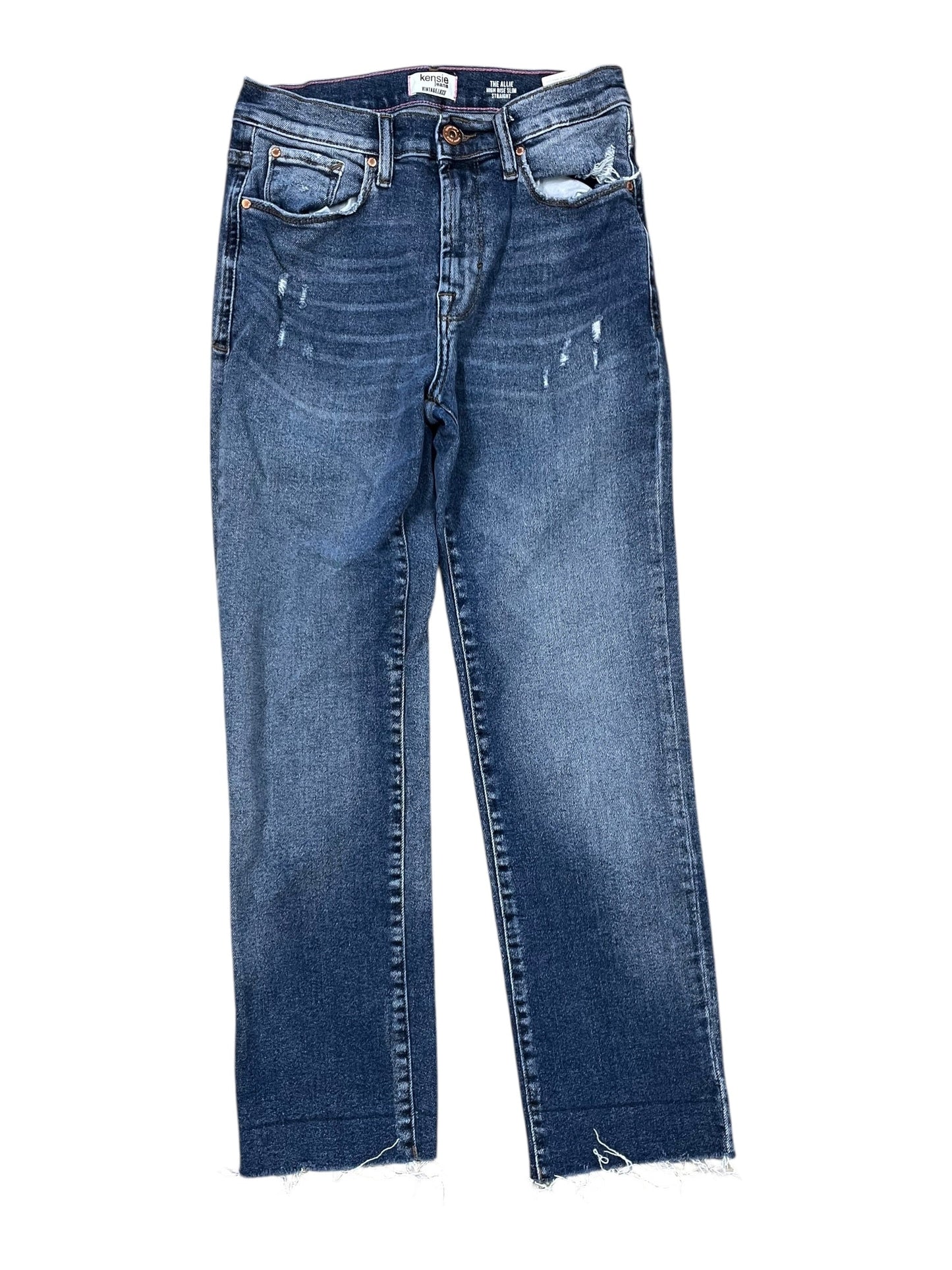 Jeans Straight By Kensie In Blue Denim, Size:4