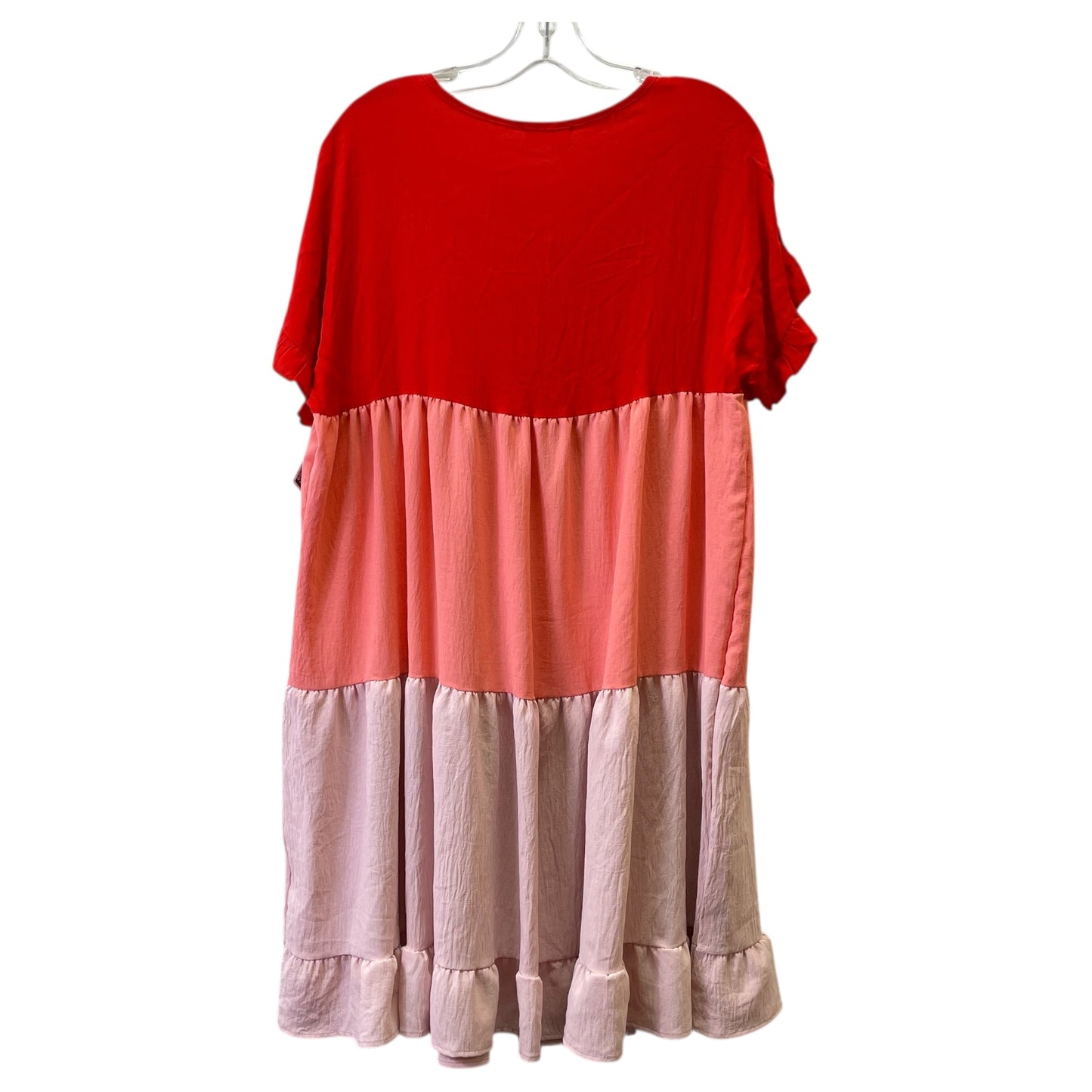 Dress Casual Short By Kailey & Co In Orange & Red, Size:L