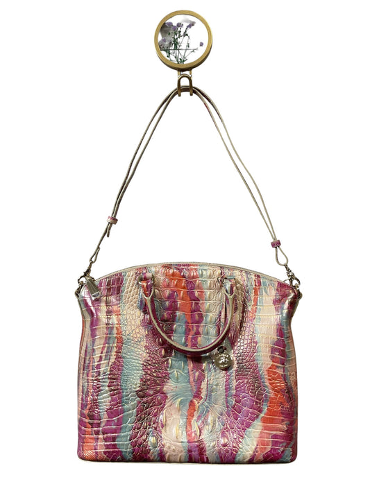 Handbag Designer By Brahmin In Pink & Tan, Size:Large
