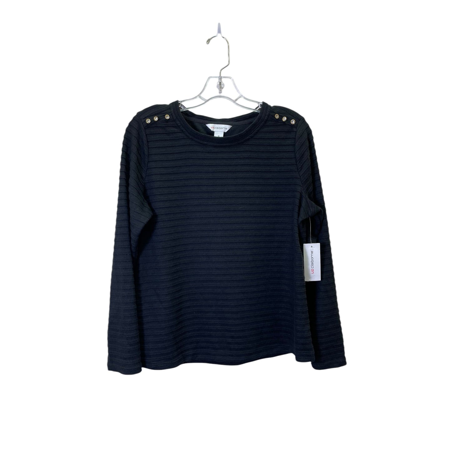 Sweater By Liz Claiborne In Black, Size:M