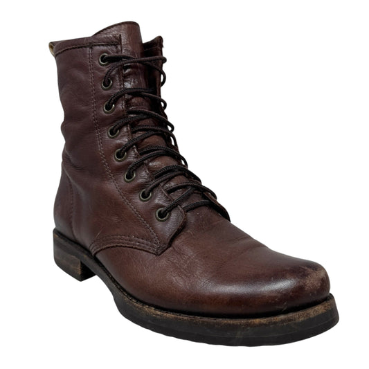 Veronica Combat Boots Designer By Frye In Brown, Size: 7