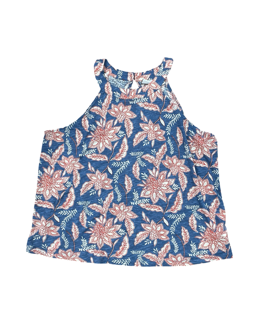Top Sleeveless By Rachel Zoe In Blue & Red, Size:1X