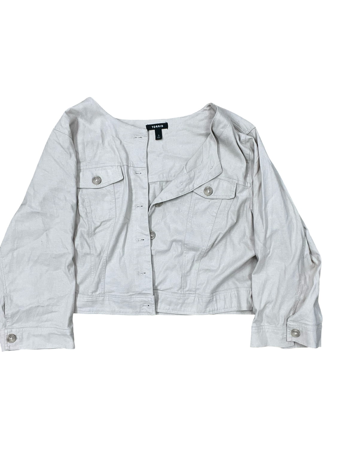 Jacket Other By Torrid In Cream, Size:3X