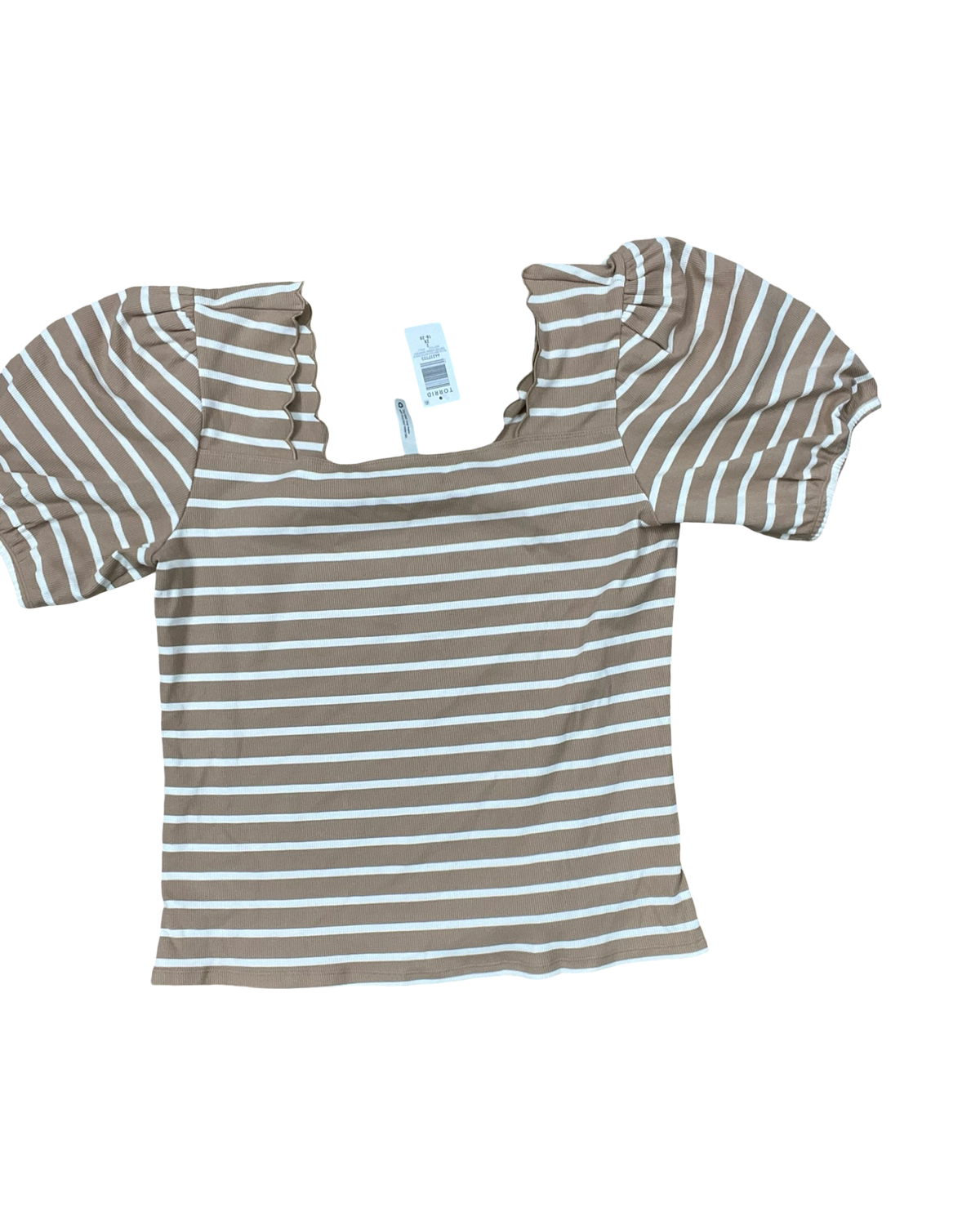 Top Ss By Torrid In Cream & Tan, Size:2X