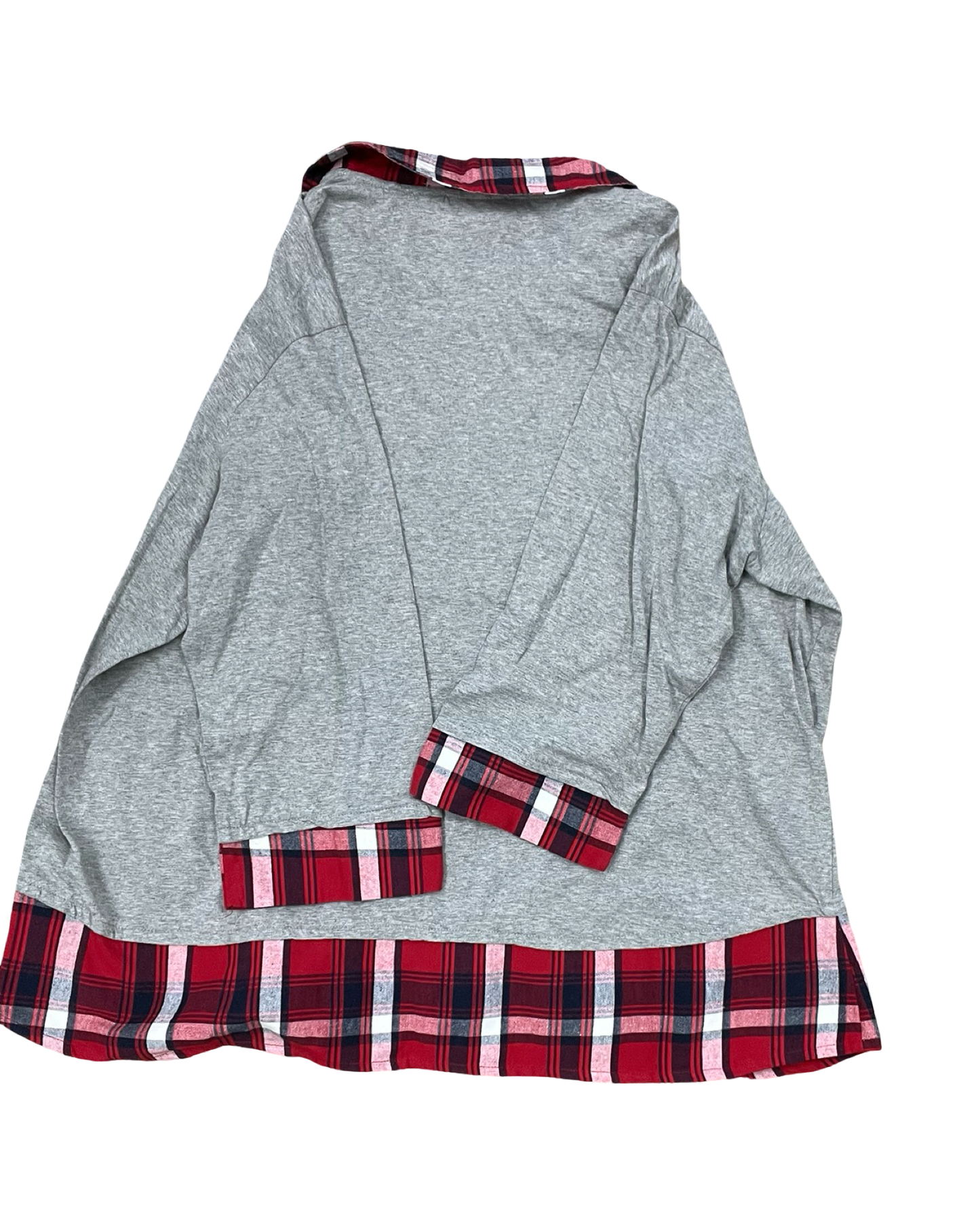Top Ls By Country Store In Grey & Red, Size:2X