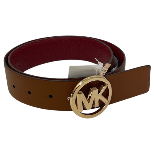 Belt Designer By Michael Kors In Brown & Red
