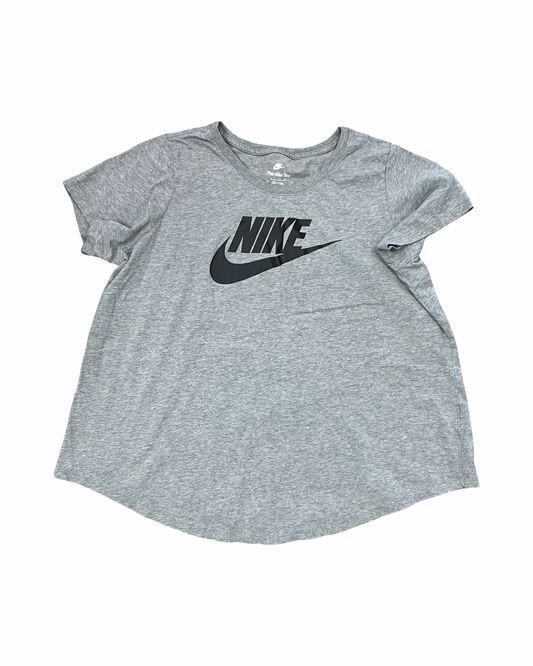 Athletic Top Ss By Nike In Grey, Size:1X