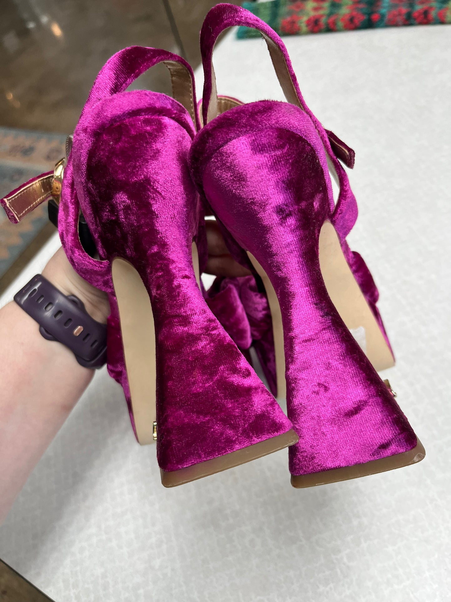 Sandals Heels Block By Circus By Sam Edelman In Pink, Size:8