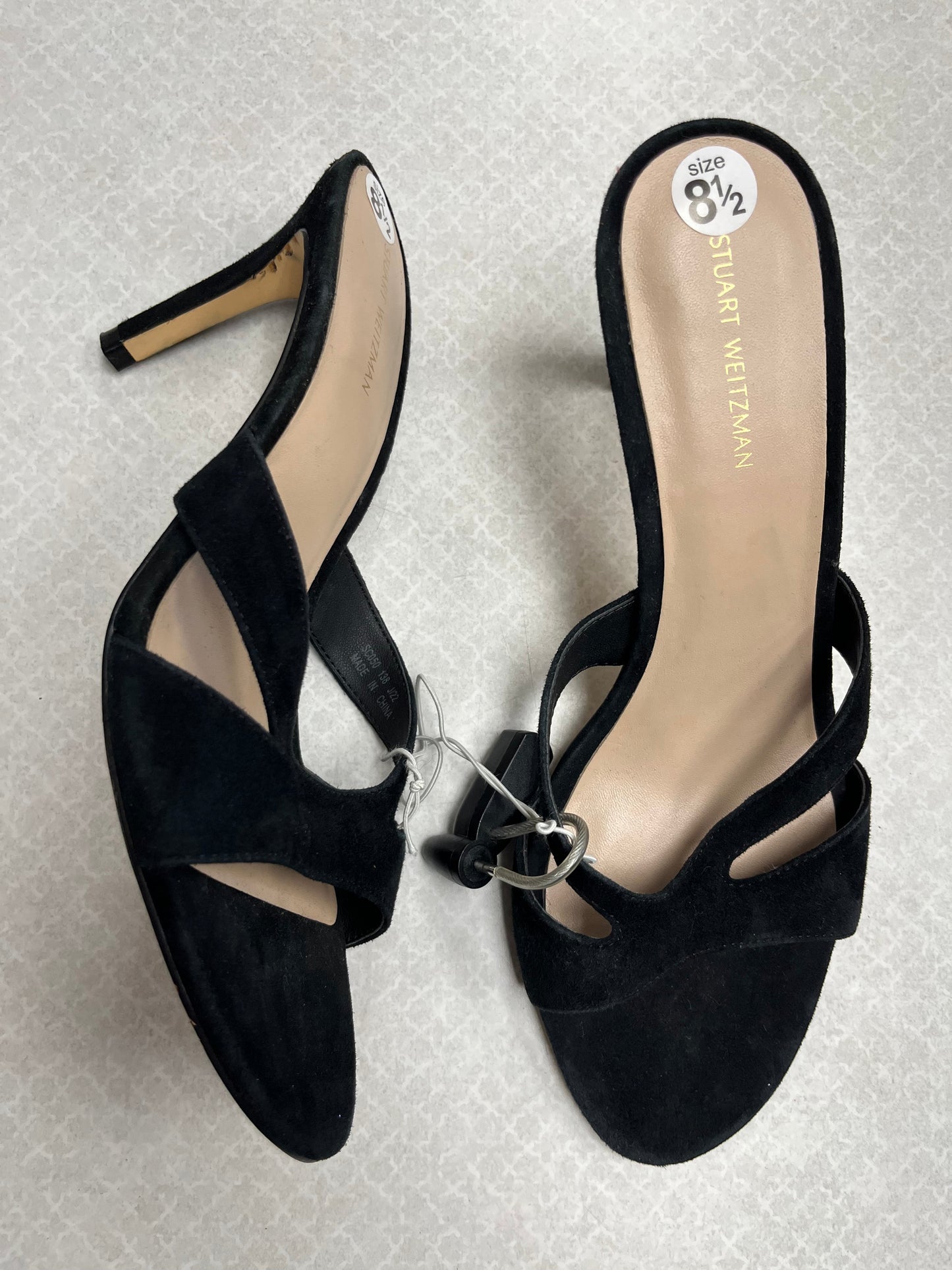 Sandals Designer By Stuart Weitzman In Black, Size:8.5