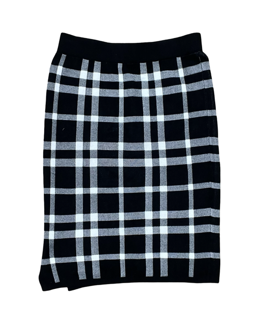 Skirt Midi By Liz Claiborne In Black & White, Size:S