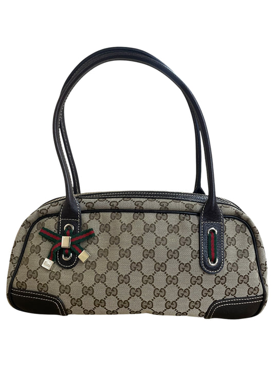 Handbag Luxury Designer By Gucci In Brown & Tan, Size:Medium