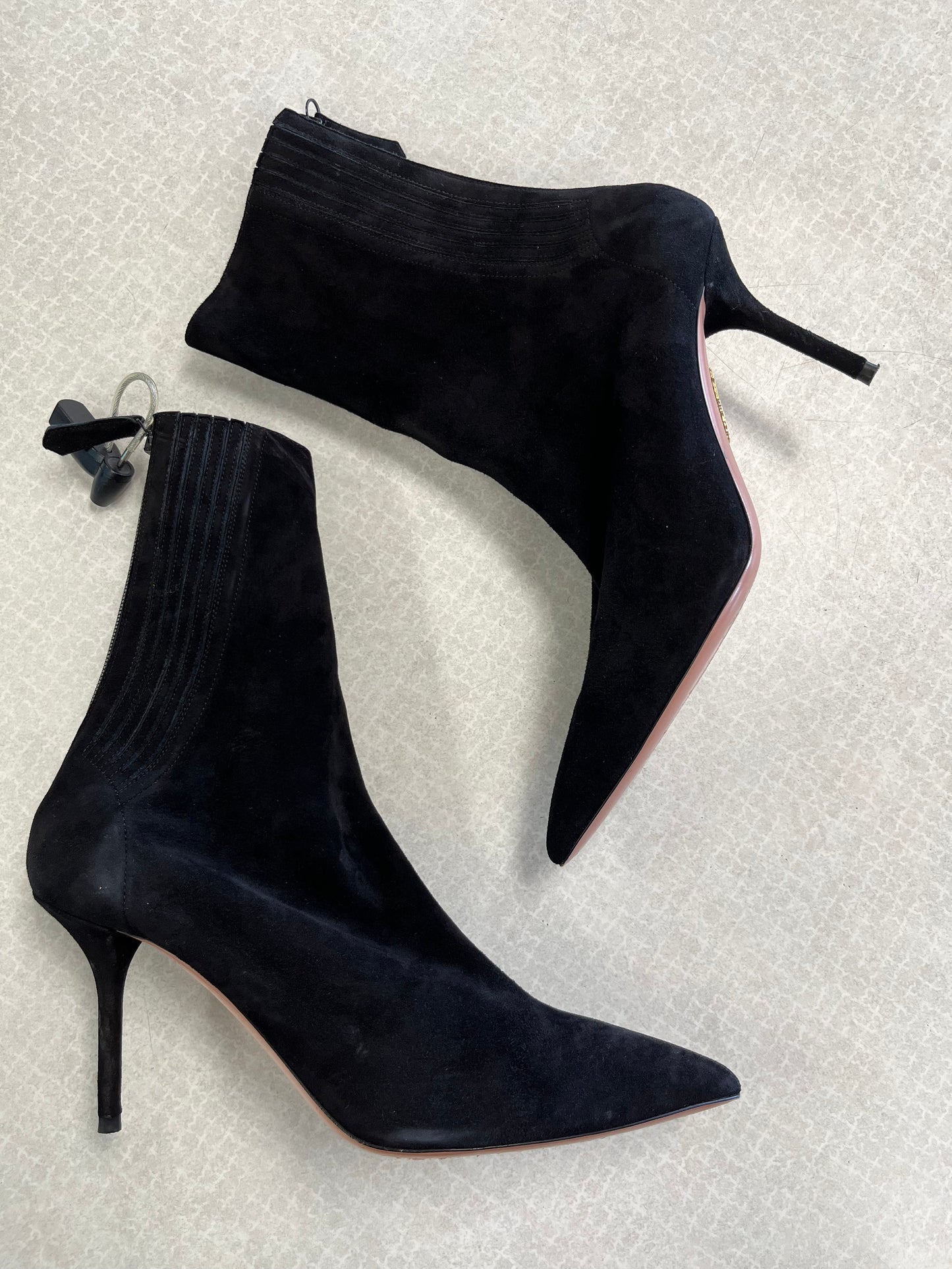 Boots Designer By Aquazzura In Black, Size:8