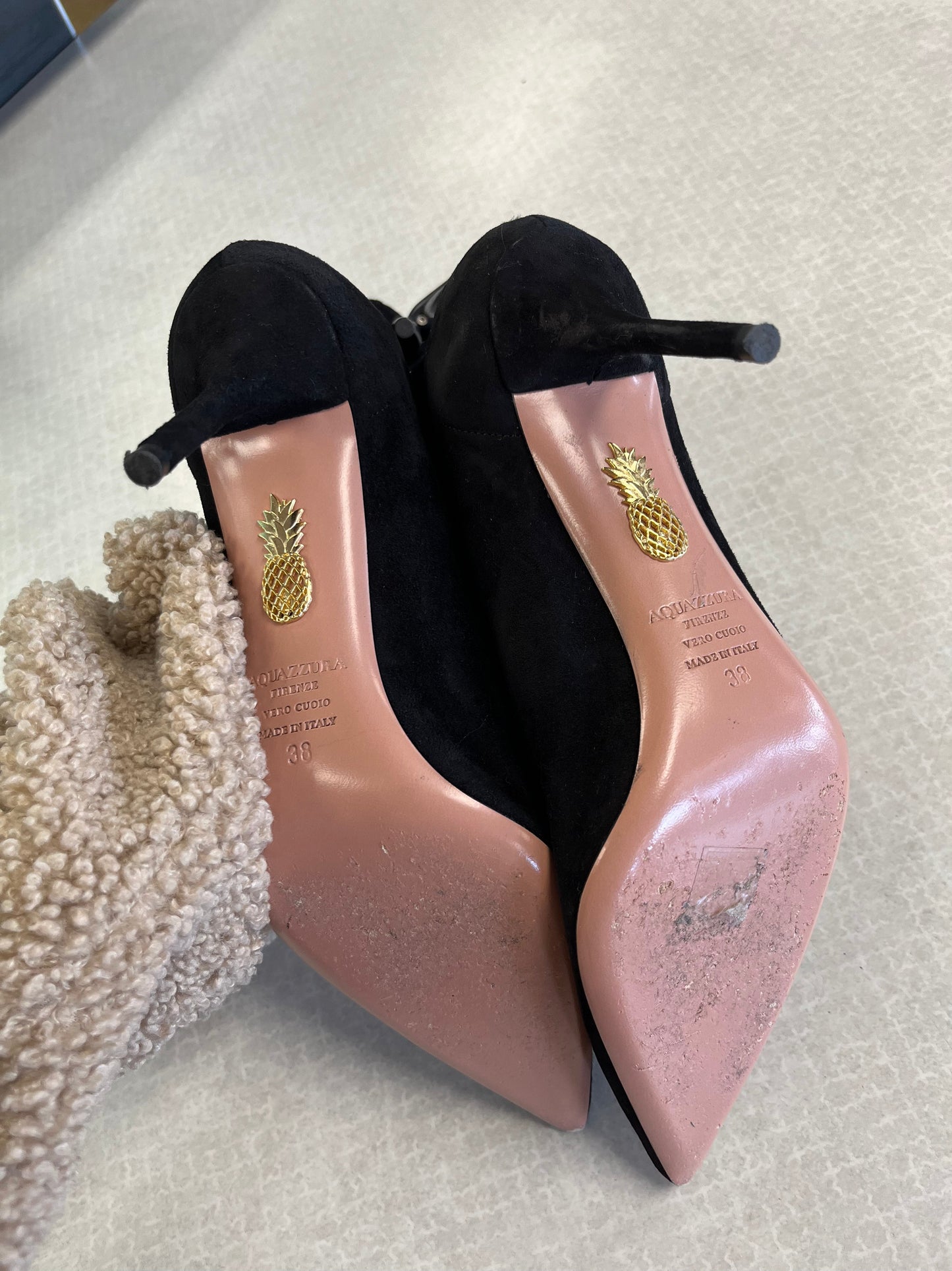 Boots Designer By Aquazzura In Black, Size:8