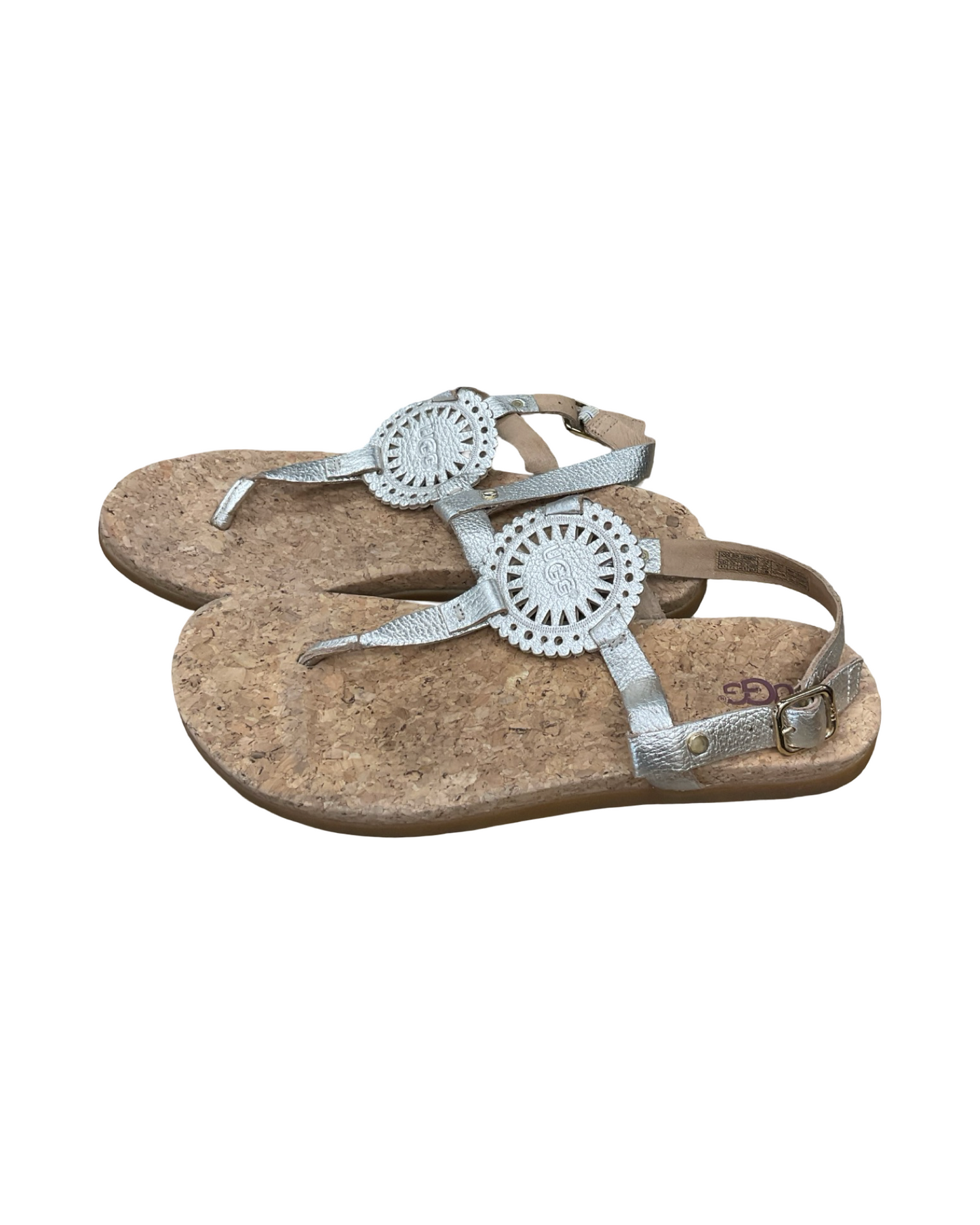 Sandals Designer By Ugg In Gold, Size:9.5