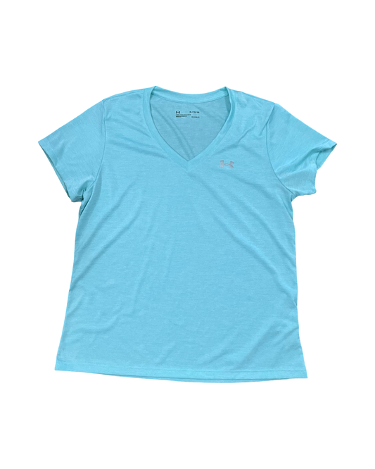 Athletic Top Ss By Under Armour In Teal, Size:Xl