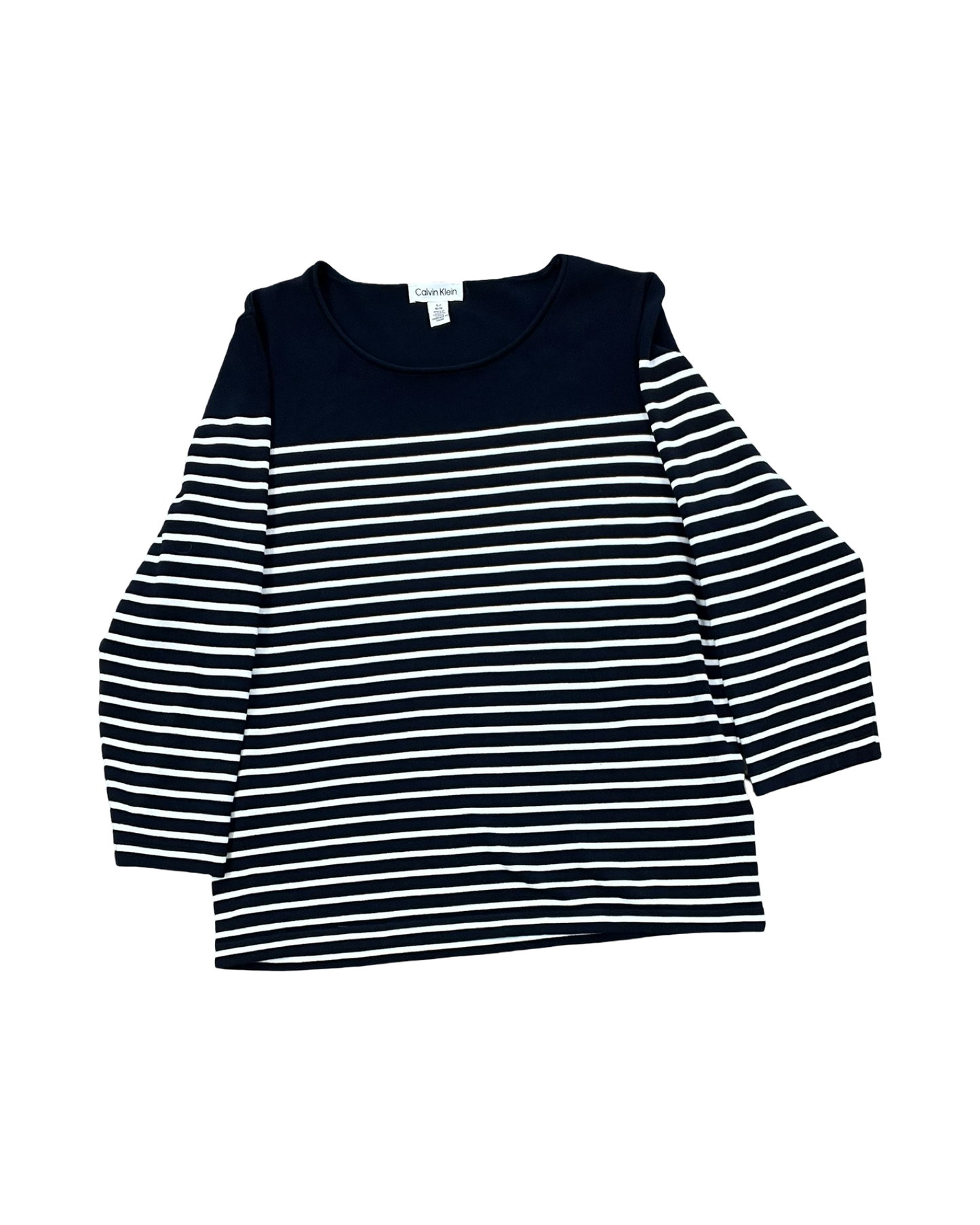 Top Ls By Calvin Klein In Blue & White, Size:L