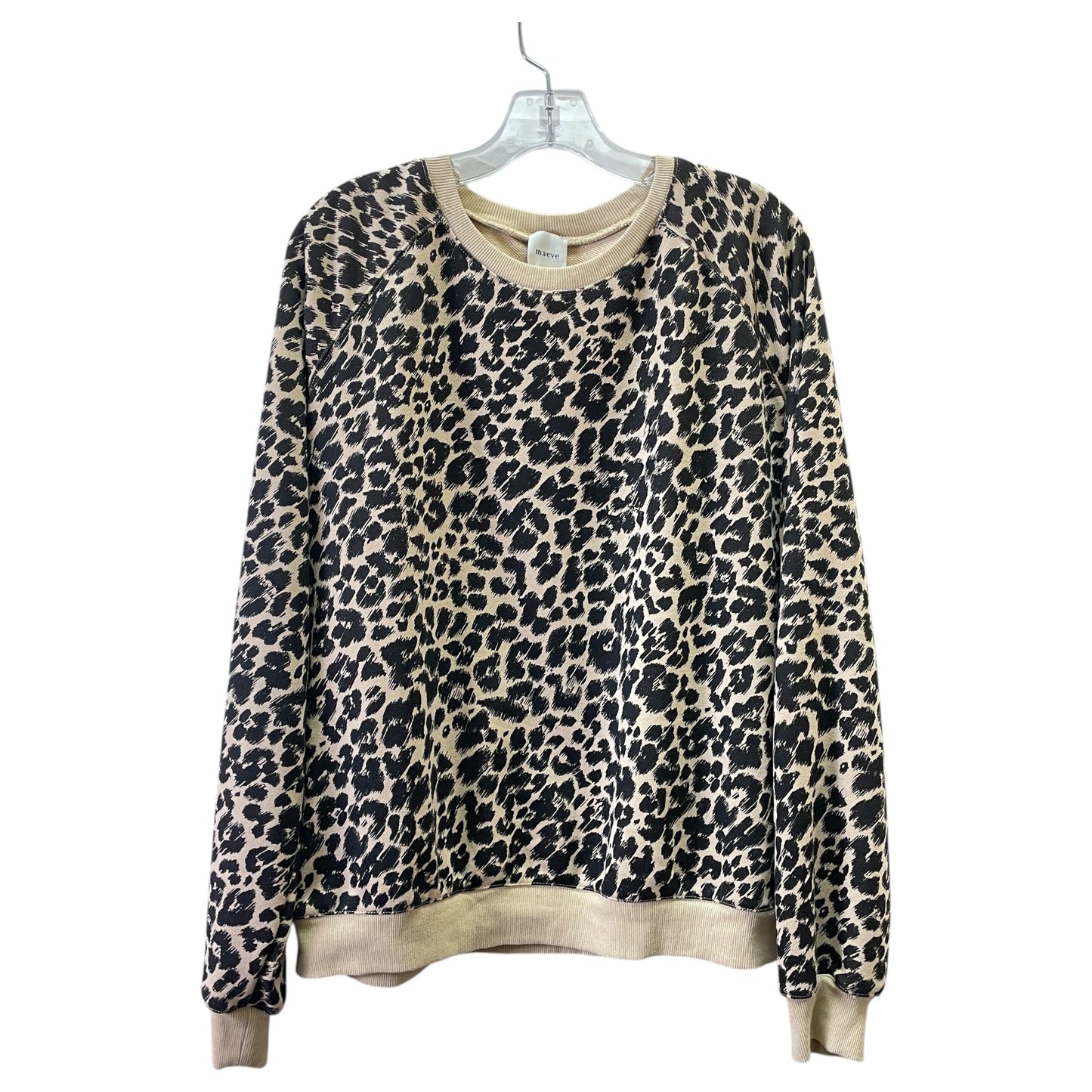 Sweatshirt Crewneck By Maeve In Tan, Size:L