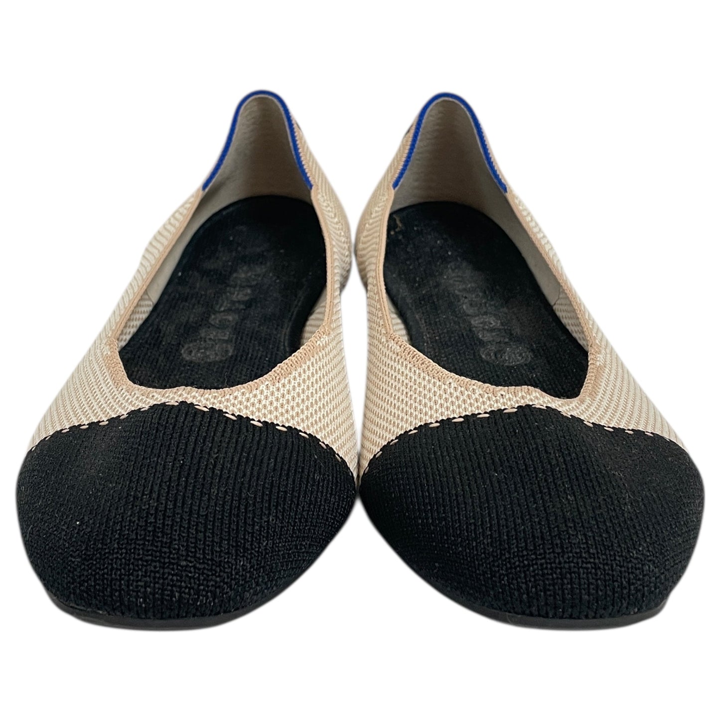 Shoes Flats By Rothys In Black & Tan, Size:10.5