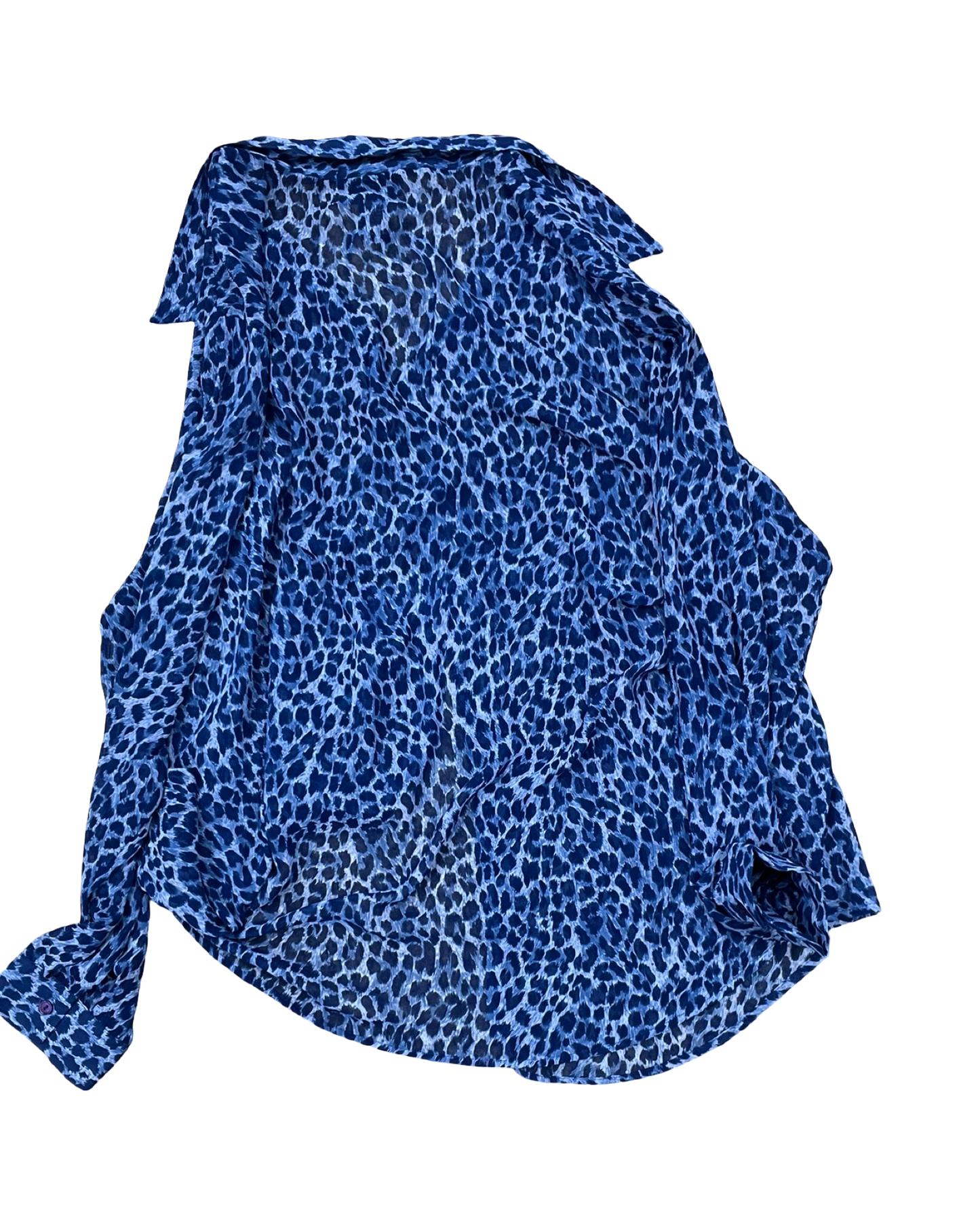 Blouse Ls By Venezia In Blue, Size:3X
