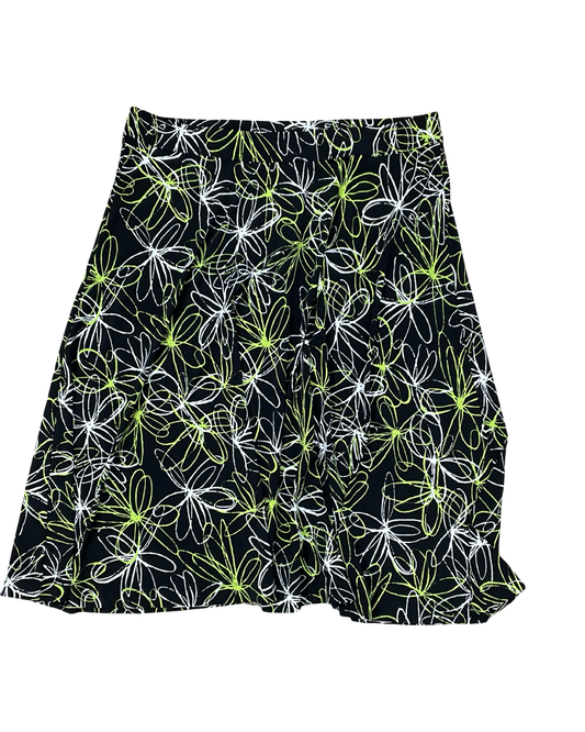 Skirt Midi By Laura Ashley In Black & Yellow, Size:1X