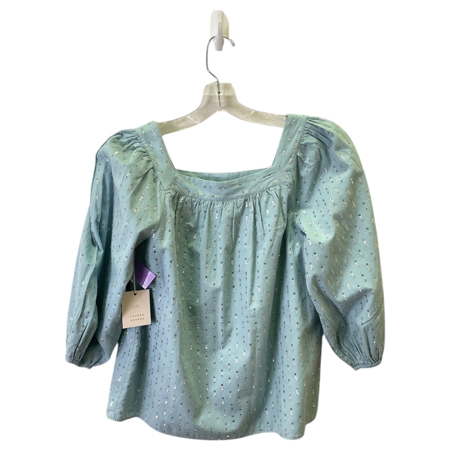 Top 3/4 Sleeve By Lc Lauren Conrad In Blue, Size:S