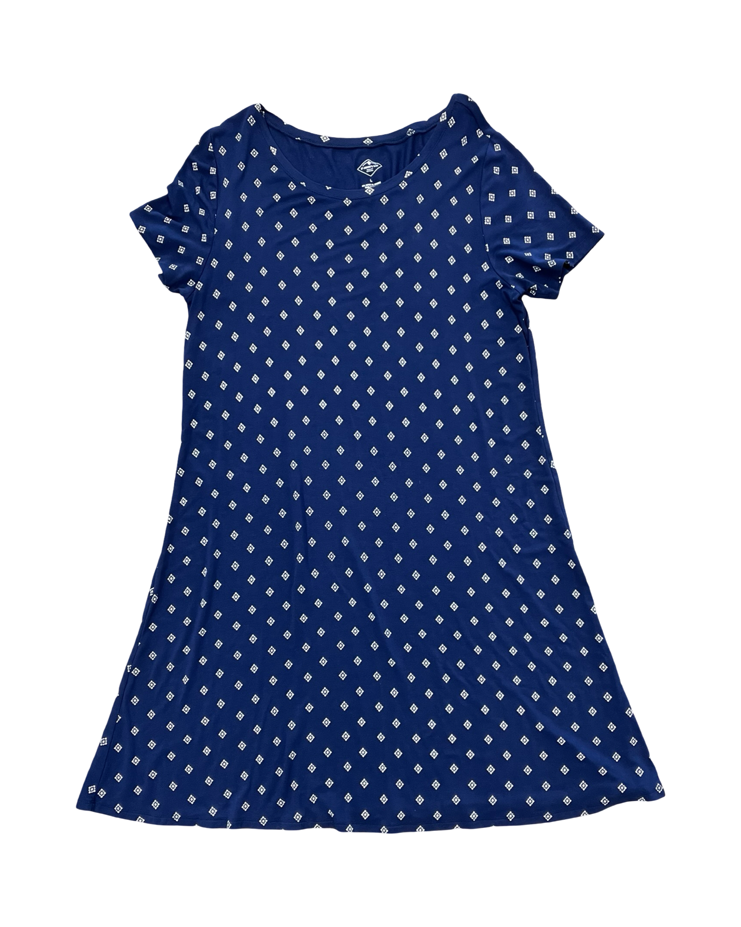 Dress Casual Midi By St Johns Bay In Blue, Size:L