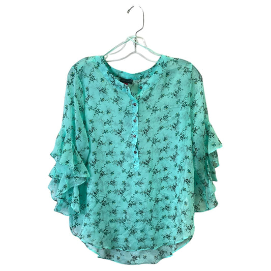 Top 3/4 Sleeve By Vince Camuto In Aqua, Size:M