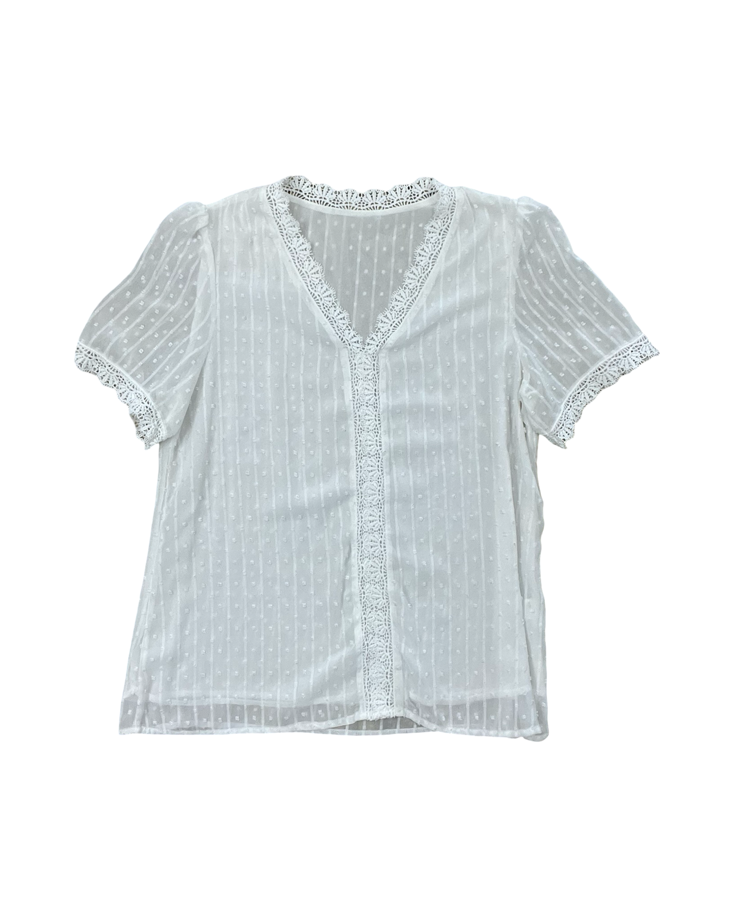 Top Ss By Clothes Mentor In White, Size:L