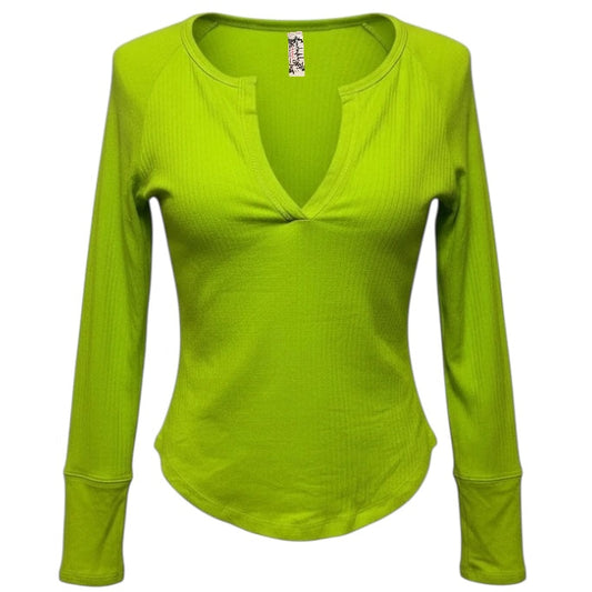 Billie Henley Long Sleeve Top By Free People Intimately In Green, Size: S