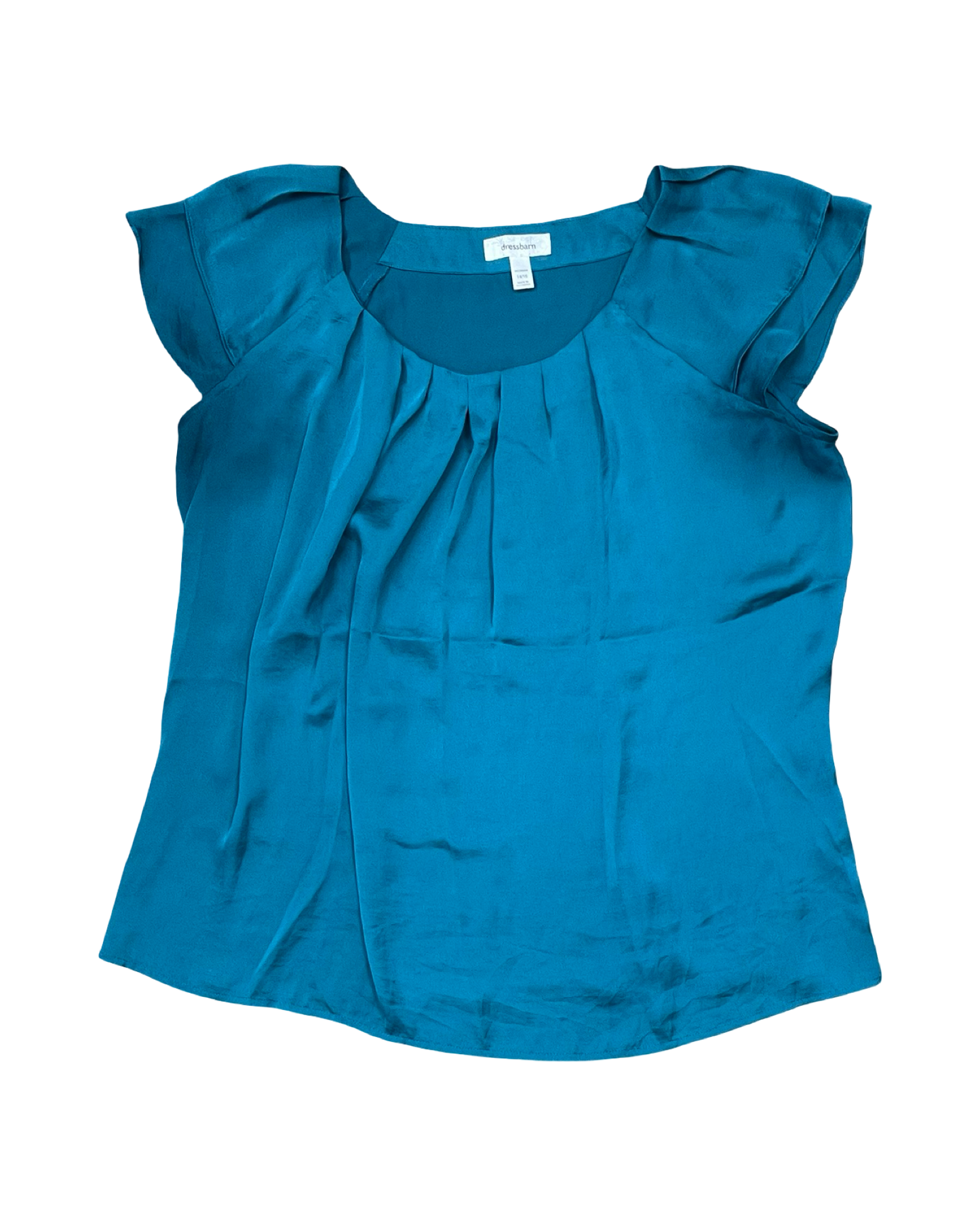 Top Ss By Dressbarn In Teal, Size:Xl