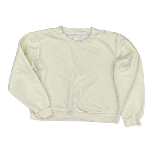 Athletic Sweatshirt Crewneck By Fabletics In Cream, Size:L