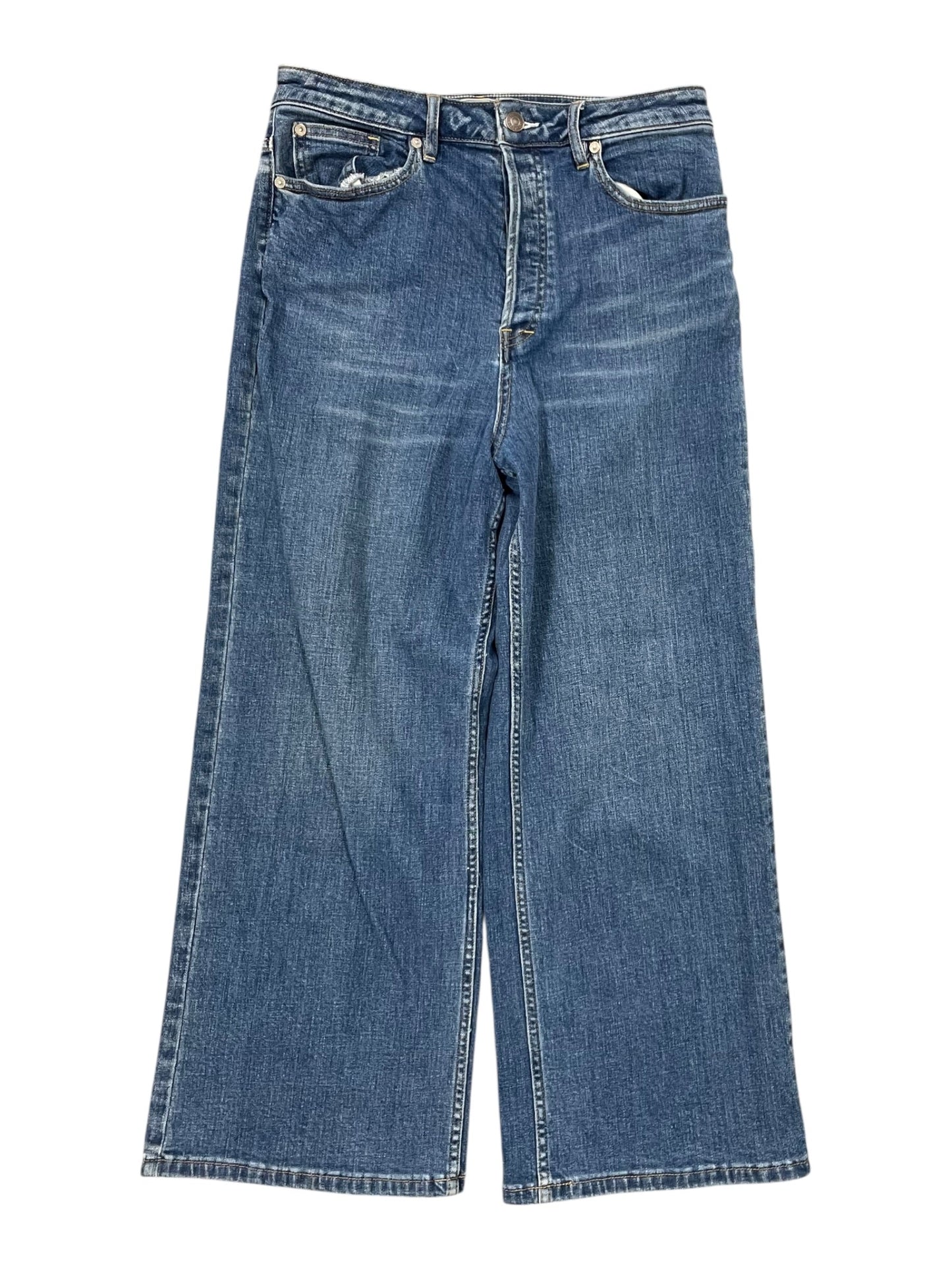 Jeans Wide Leg By Free People In Blue Denim, Size:8