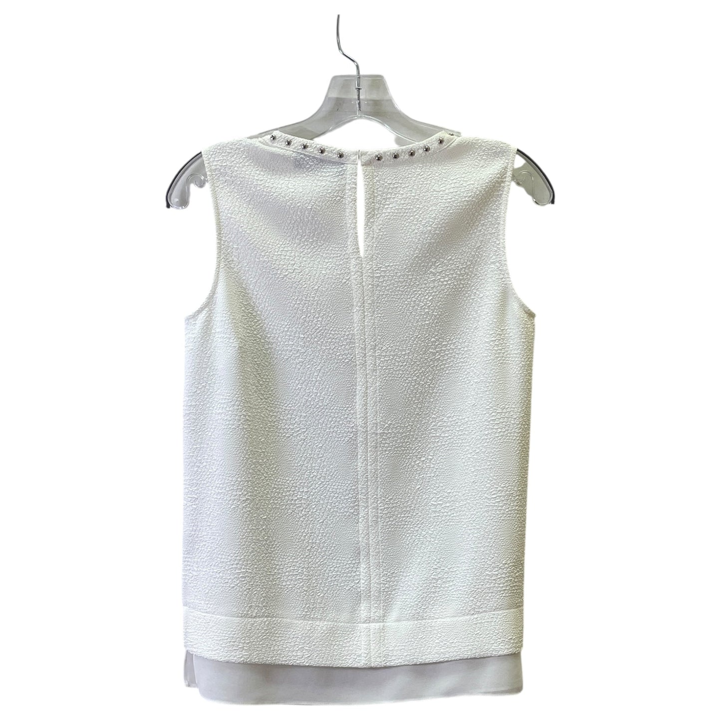 Top Sleeveless Designer By Karl Lagerfeld In White, Size:Xs