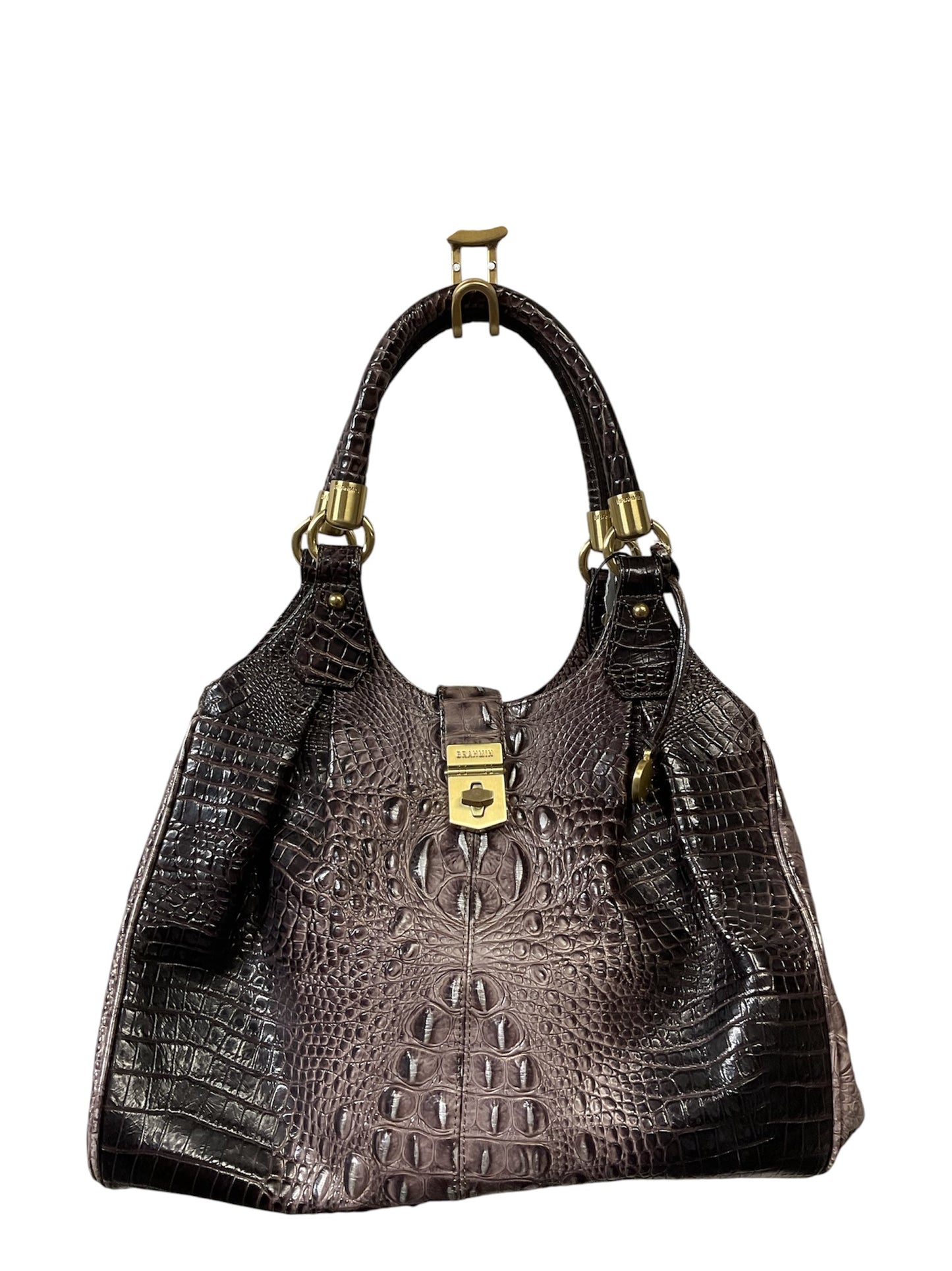 Handbag Designer By Brahmin In Brown, Size:Large
