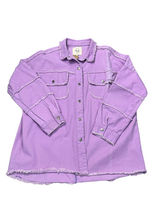 Jacket Denim By Fantastic Fawn In Purple Denim, Size:M