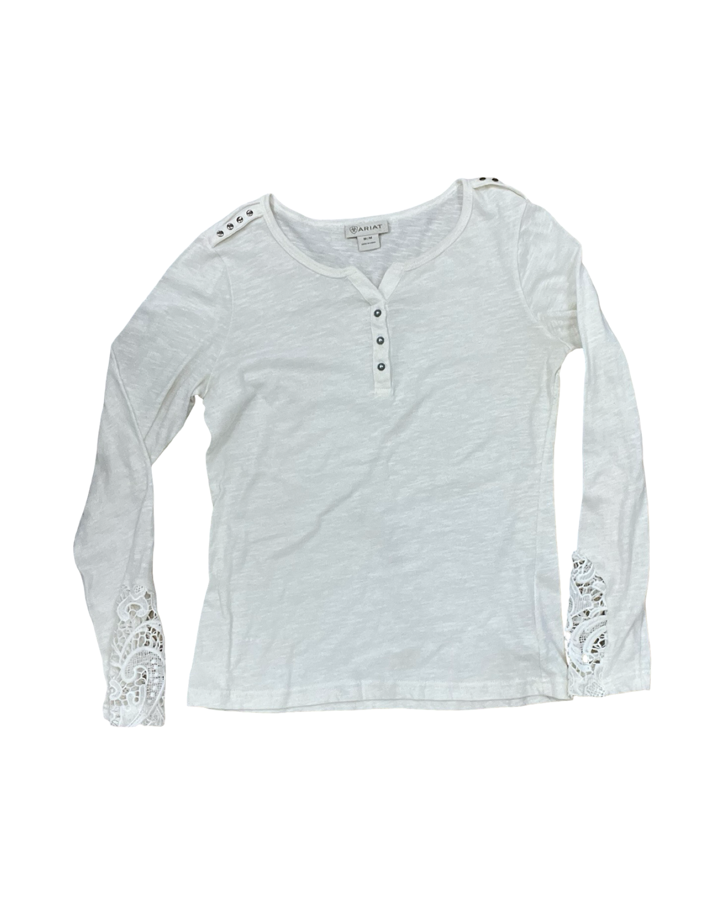 Top Ls By Ariat In Cream, Size:M
