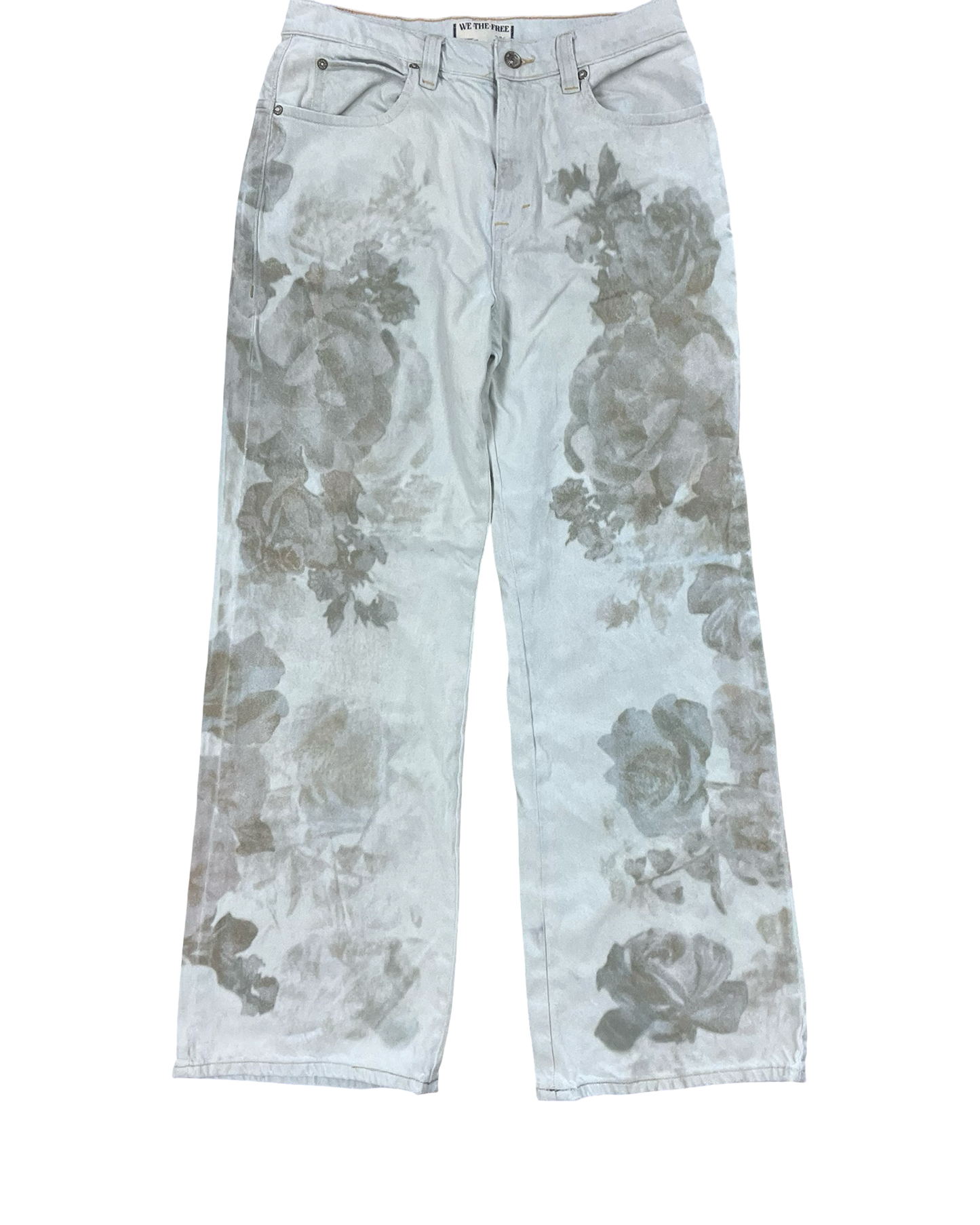 Jeans Wide Leg By We The Free In Blue Denim, Size:8
