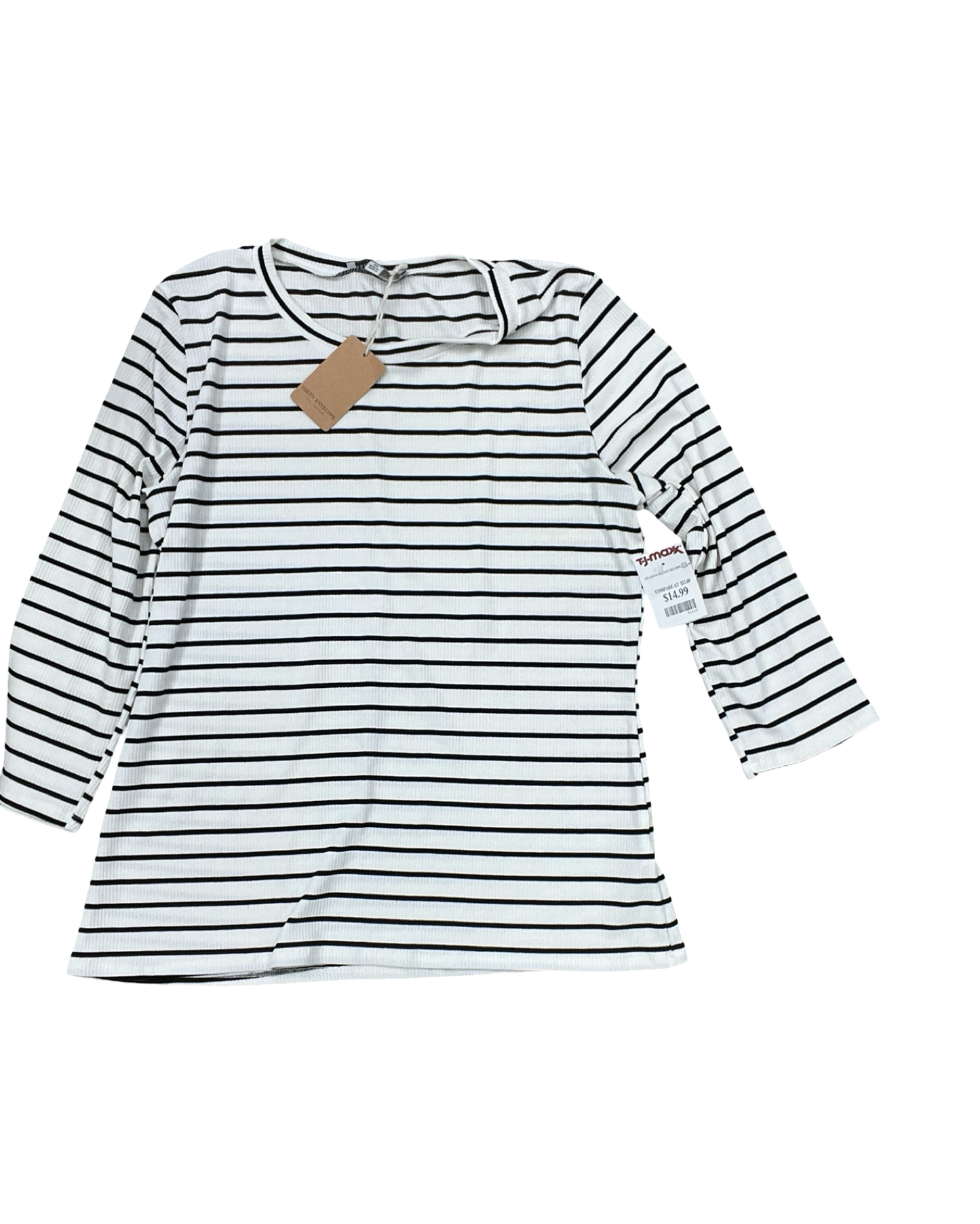 Top Ls By Green Envelope In Black & White, Size:Xl