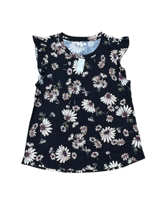 Top Sleeveless By Maurices In Black & Yellow, Size:L