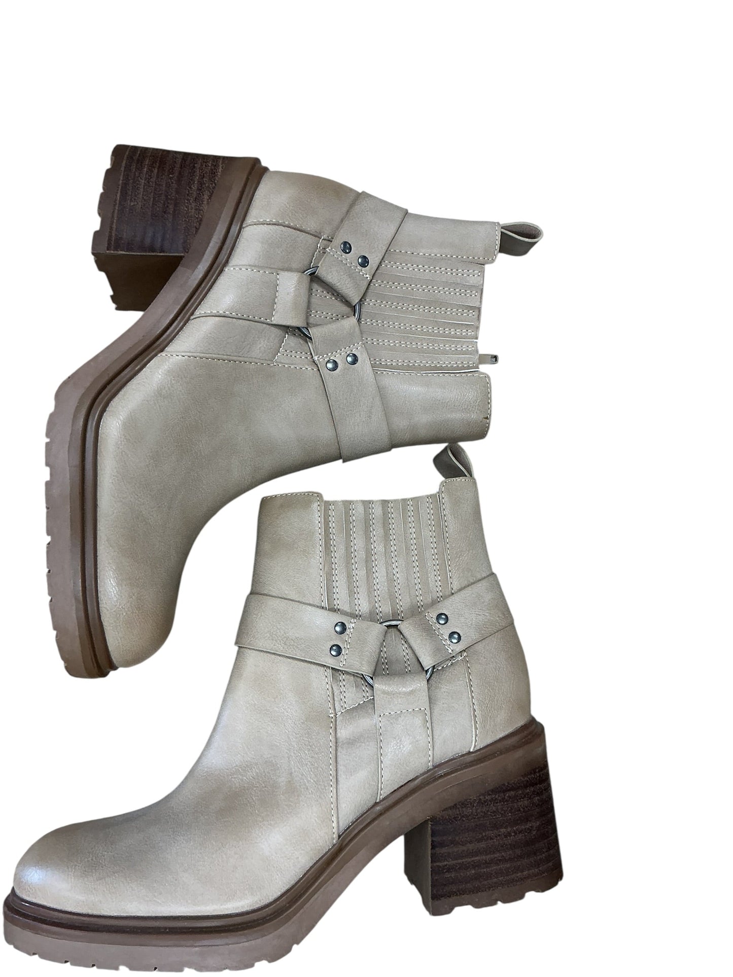 Boots Ankle Heels By Oasis Society In Tan, Size:7.5