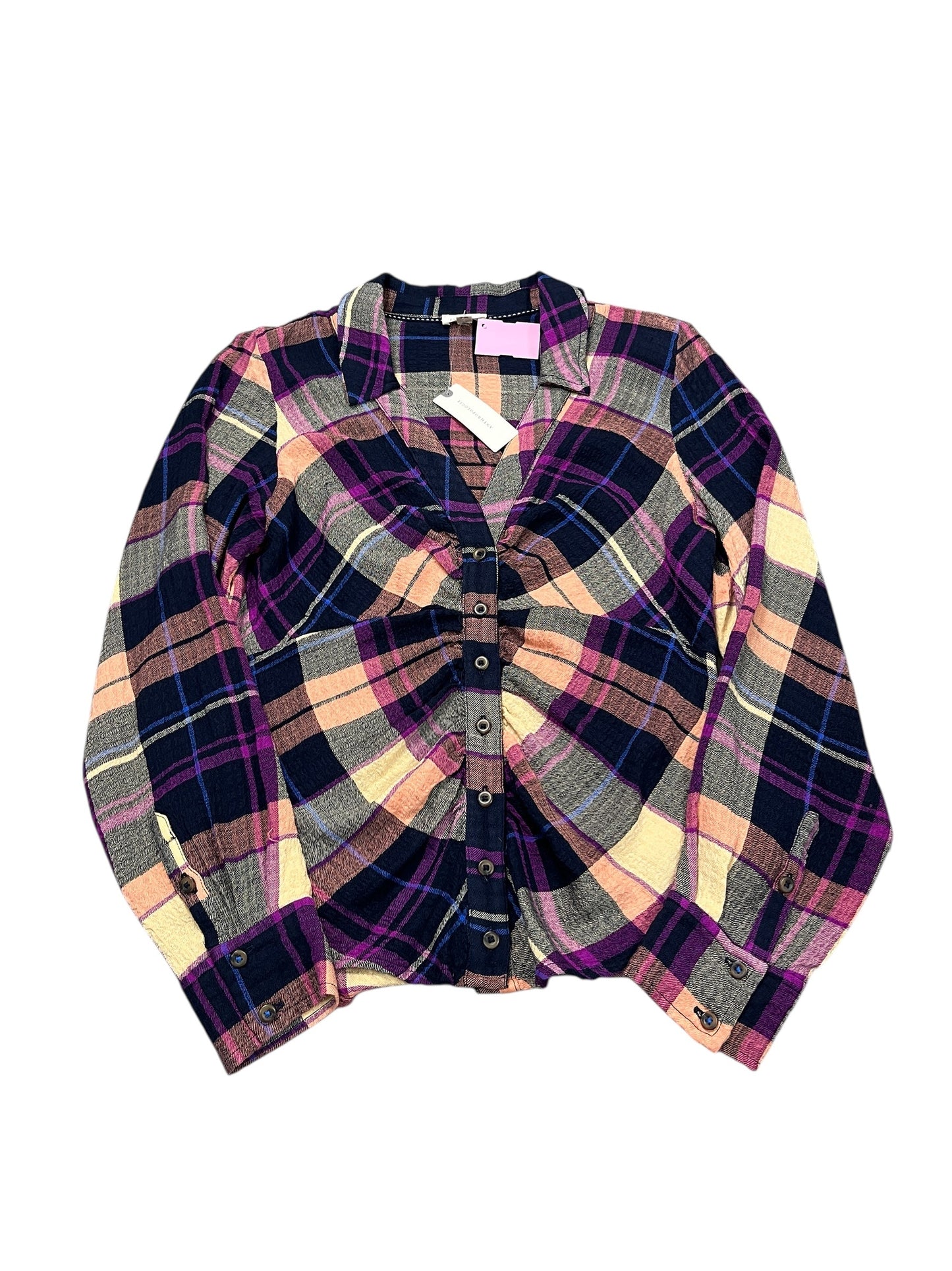 Top Ls By Pilcro In Plaid Pattern, Size:S