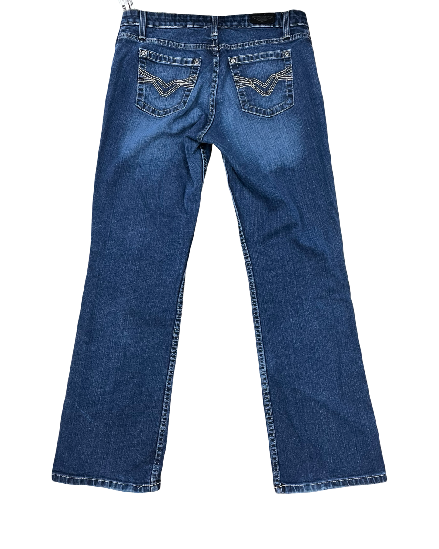 Jeans Straight By Harley Davidson In Blue Denim, Size:14