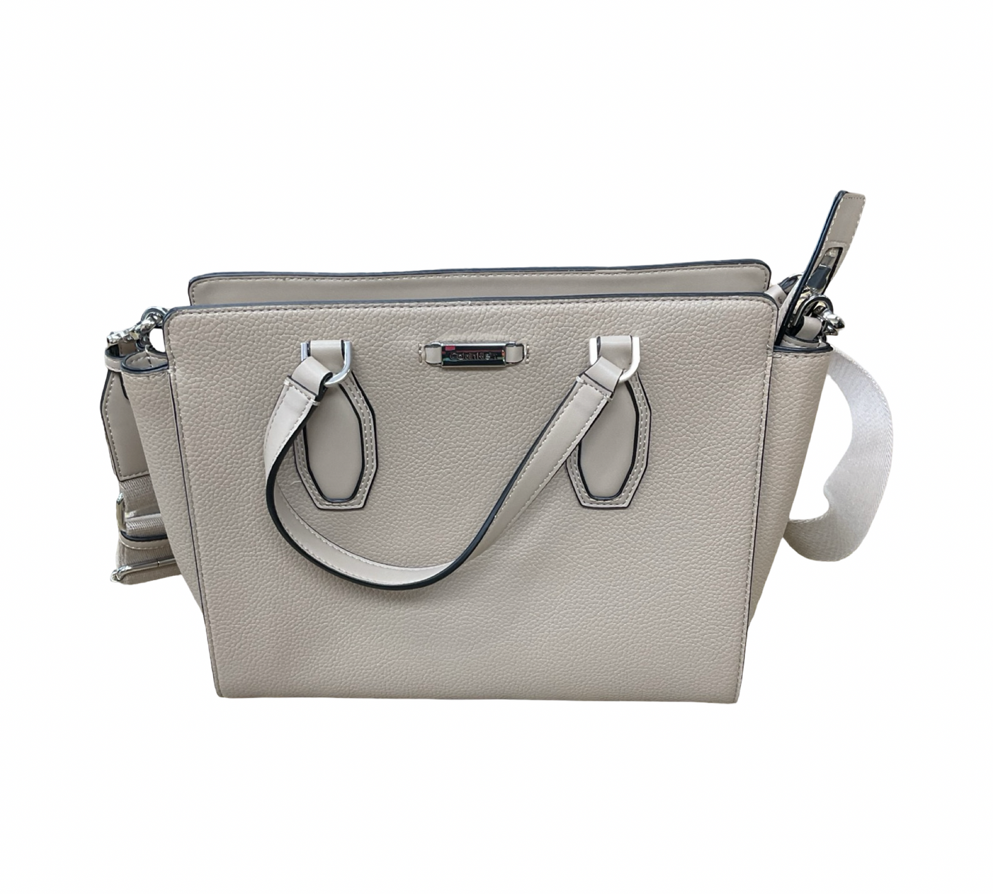 Handbag By Calvin Klein In Taupe, Size:Medium