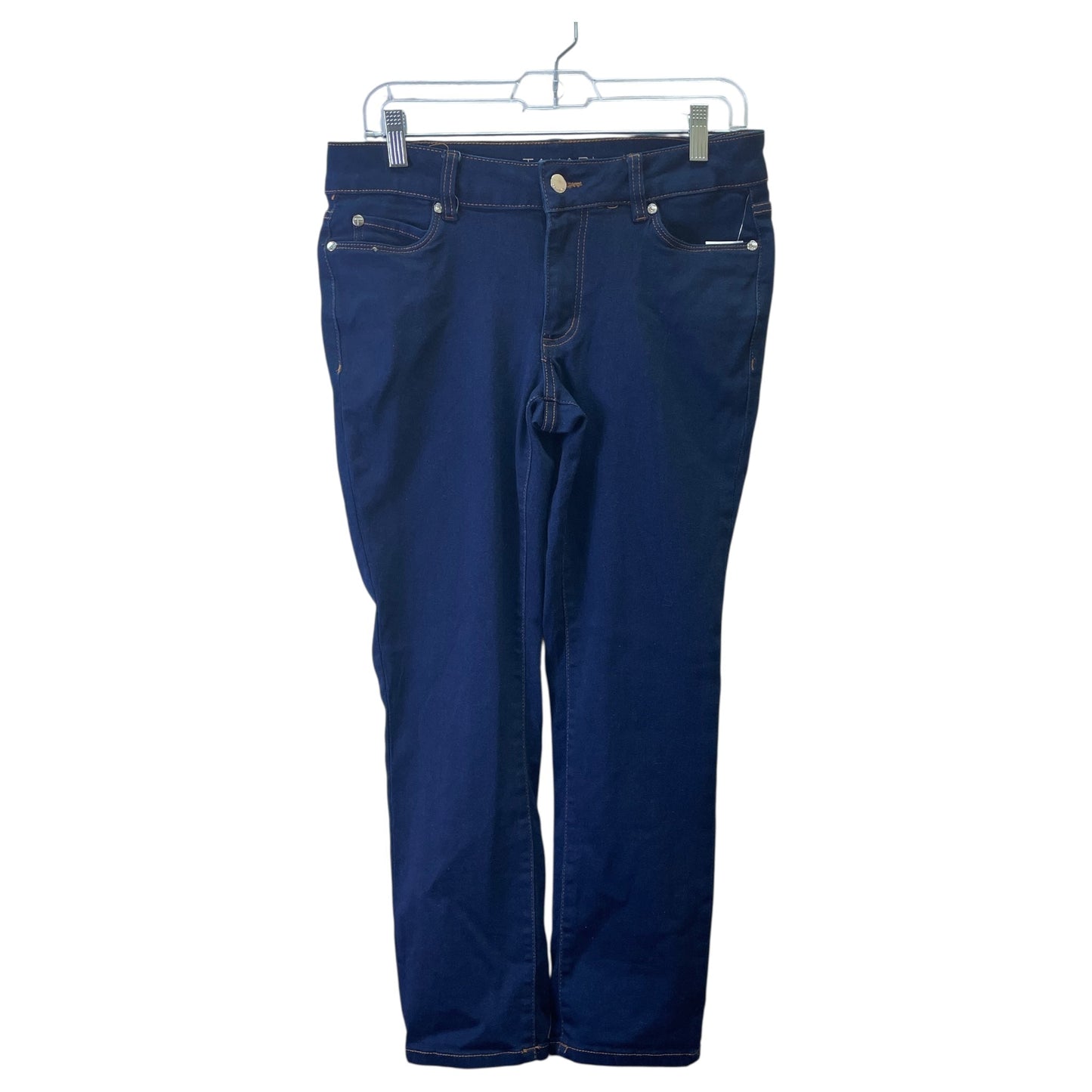 Jeans Straight By Tahari By Arthur Levine In Blue, Size:4
