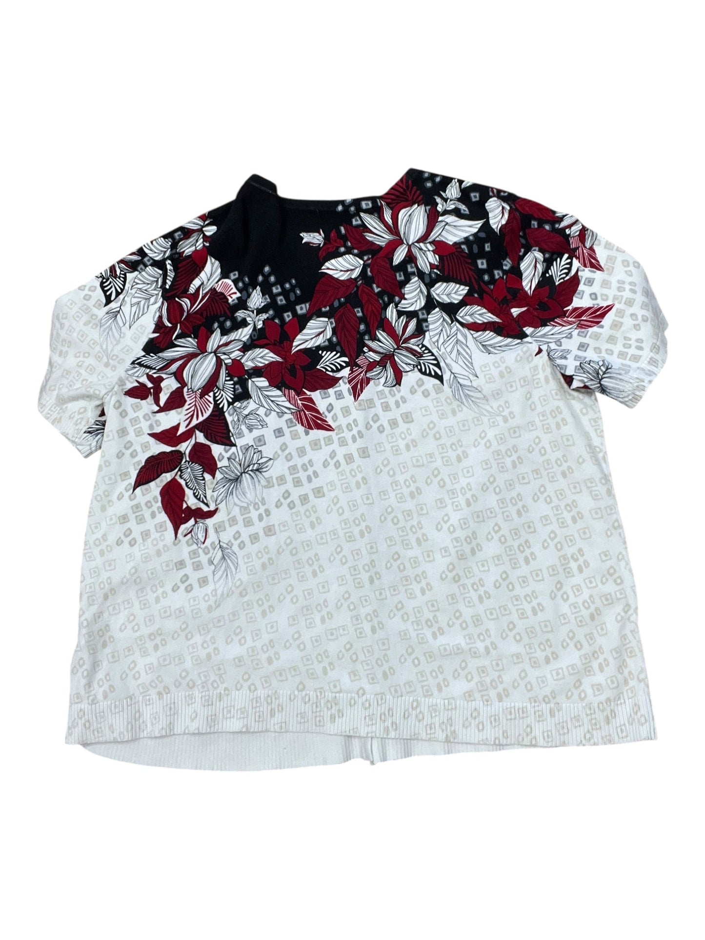 Cardigan By Cj Banks In Black & Red, Size:3X