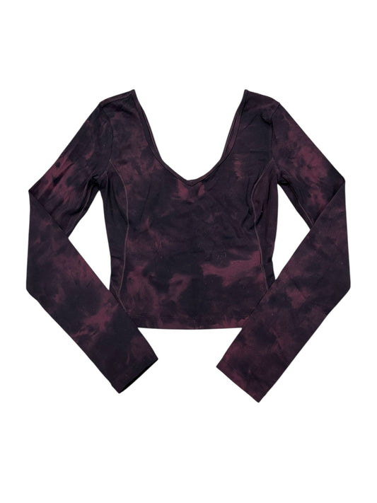 Athletic Top Ls Collar By Lululemon In Purple, Size:Xs