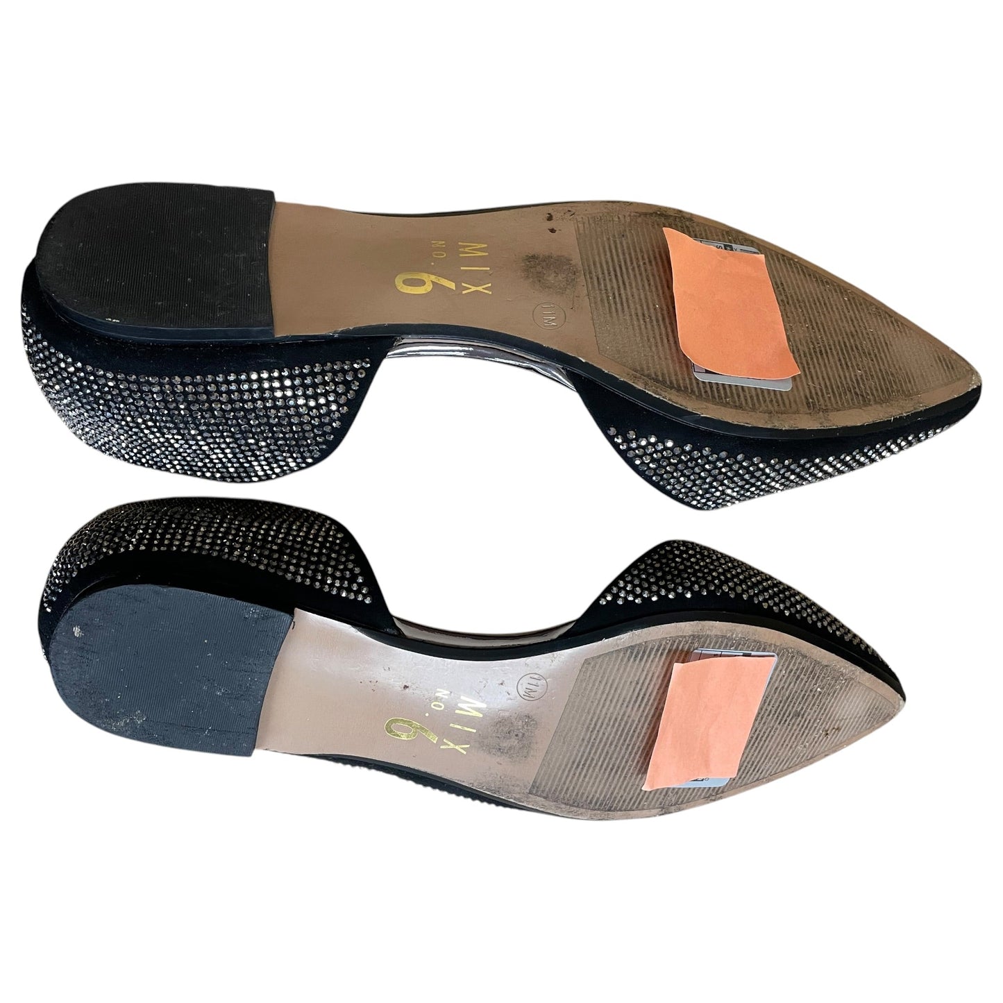 Shoes Flats By Mix No 6 In Black & Silver, Size:11