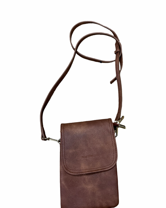 Crossbody Leather By Bostanten In Brown, Size:Small