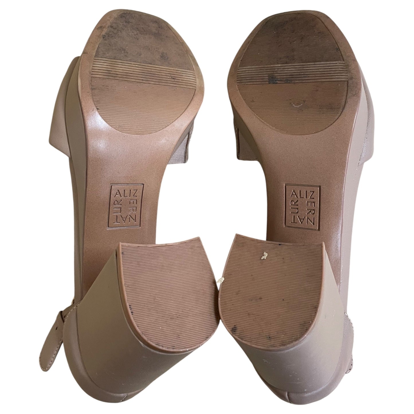 Sandals Heels Block By Naturalizer In Tan, Size:9