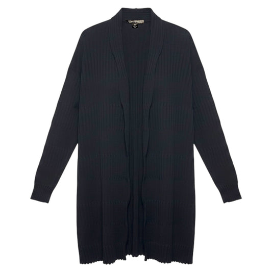Pleated Sweater Cardigan Designer By Lafayette 148 In Black, Size: 3X